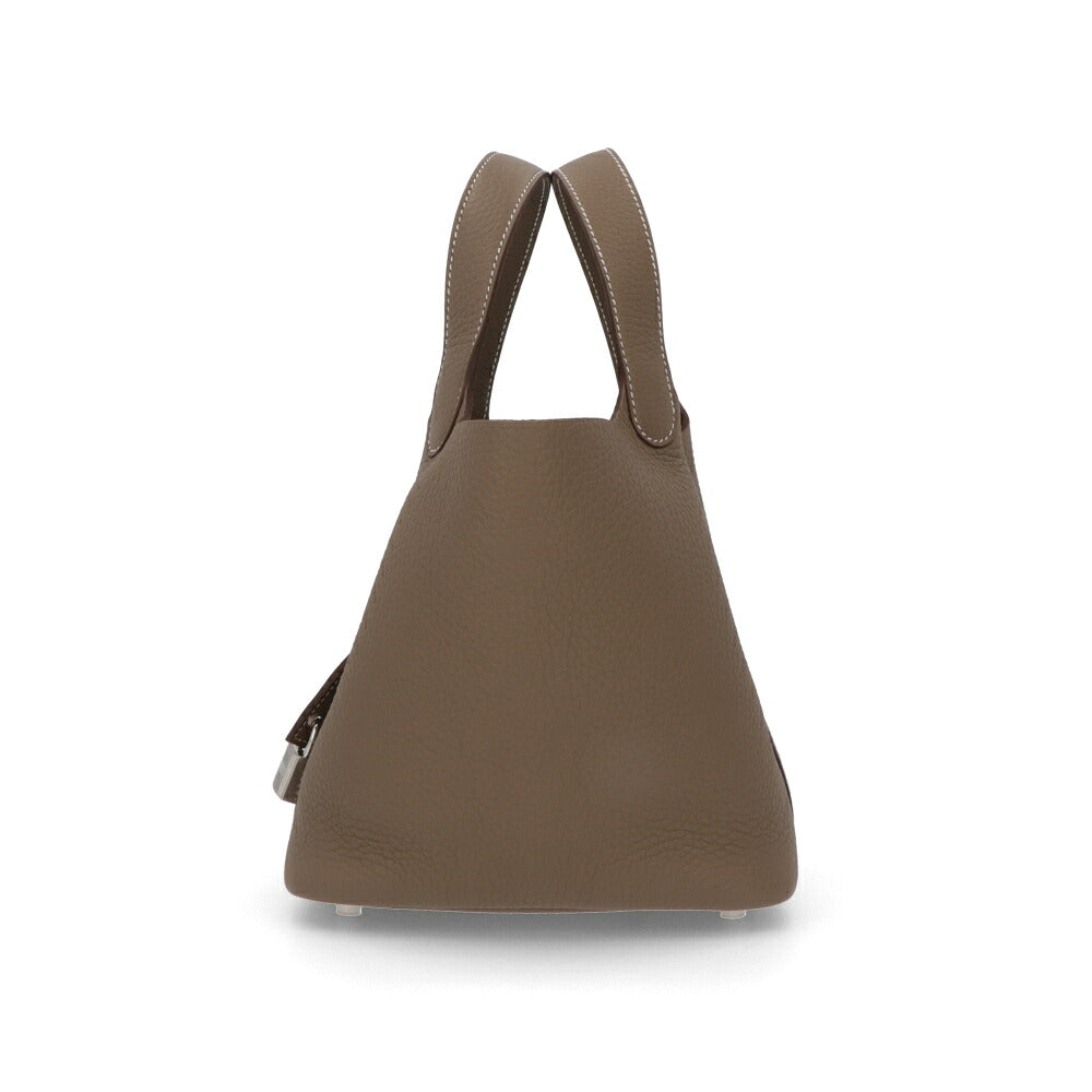 HERMES エルメス レディース バッグ ピコタンロック PM (18) グレー系 シルバー金具 エトゥープ トリヨンクレマンス K刻印