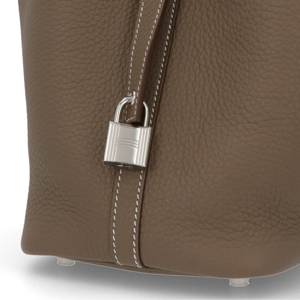 HERMES エルメス レディース バッグ ピコタンロック PM (18) グレー系 シルバー金具 エトゥープ トリヨンクレマンス K刻印