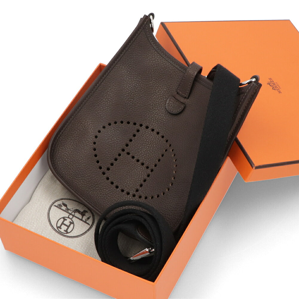 HERMES エルメス レディース バッグ エヴリン TPM (16) ブラウン系 エベンヌ シルバー金具 ヴァレニア G刻印