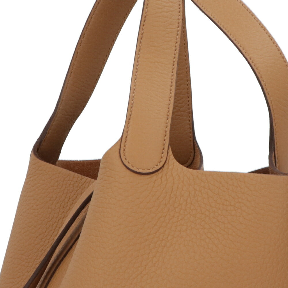 HERMES エルメス レディース バッグ ピコタンロック MM (22) ベージュ系 シルバー金具 トレンチ トリヨンクレマンス K刻印
