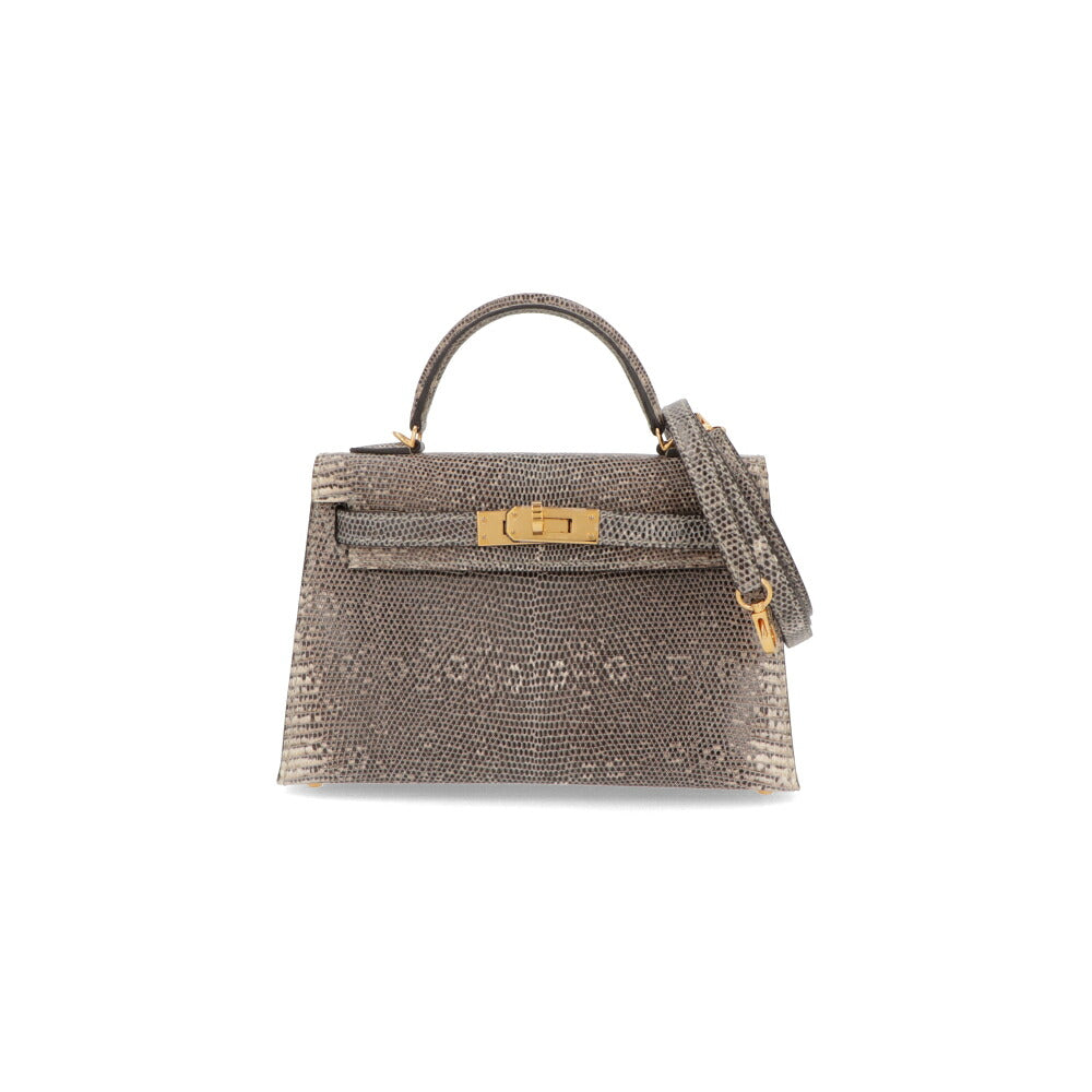 【中古/新品同様】 HERMES エルメス レディース バッグ ミニケリー リザード リザード U刻印
