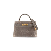 【中古/新品同様】 HERMES エルメス レディース バッグ ミニケリー リザード リザード U刻印