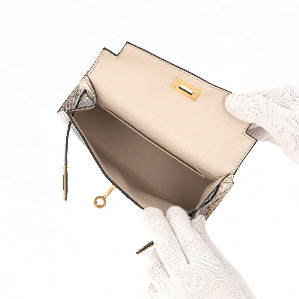 【中古/新品同様】 HERMES エルメス レディース バッグ ミニケリー リザード リザード U刻印