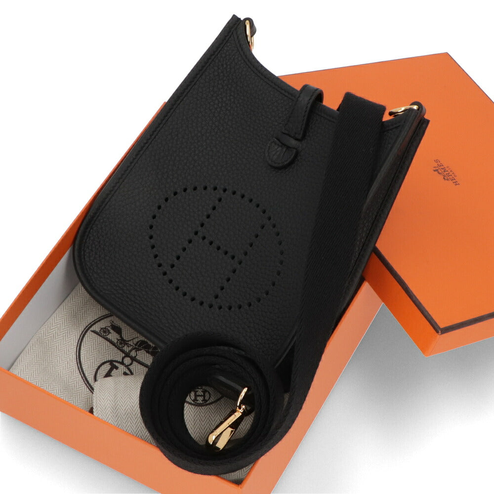 【中古/新品同様】 HERMES エルメス レディース バッグ エヴリン TPM (16) ブラック ゴールド金具 トリヨンクレマンス W刻印
