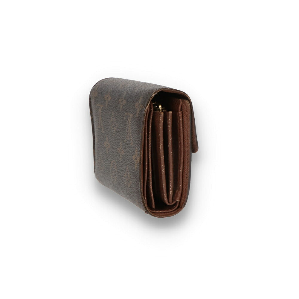 【中古/Cランク】 LOUIS VUITTON ルイ ヴィトン ユニセックス 財布 三つ折り財布 ポルトフォイユ・アレクサンドラ ブラウン系 中古 ヴィンテージ モノグラム 小銭入れ付き M60047