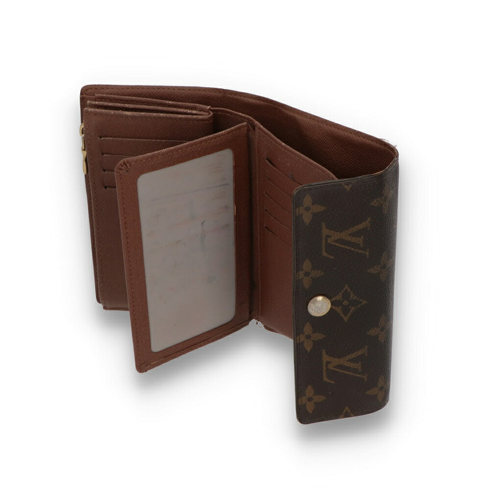 【中古/Cランク】 LOUIS VUITTON ルイ ヴィトン ユニセックス 財布 三つ折り財布 ポルトフォイユ・アレクサンドラ ブラウン系 中古 ヴィンテージ モノグラム 小銭入れ付き M60047