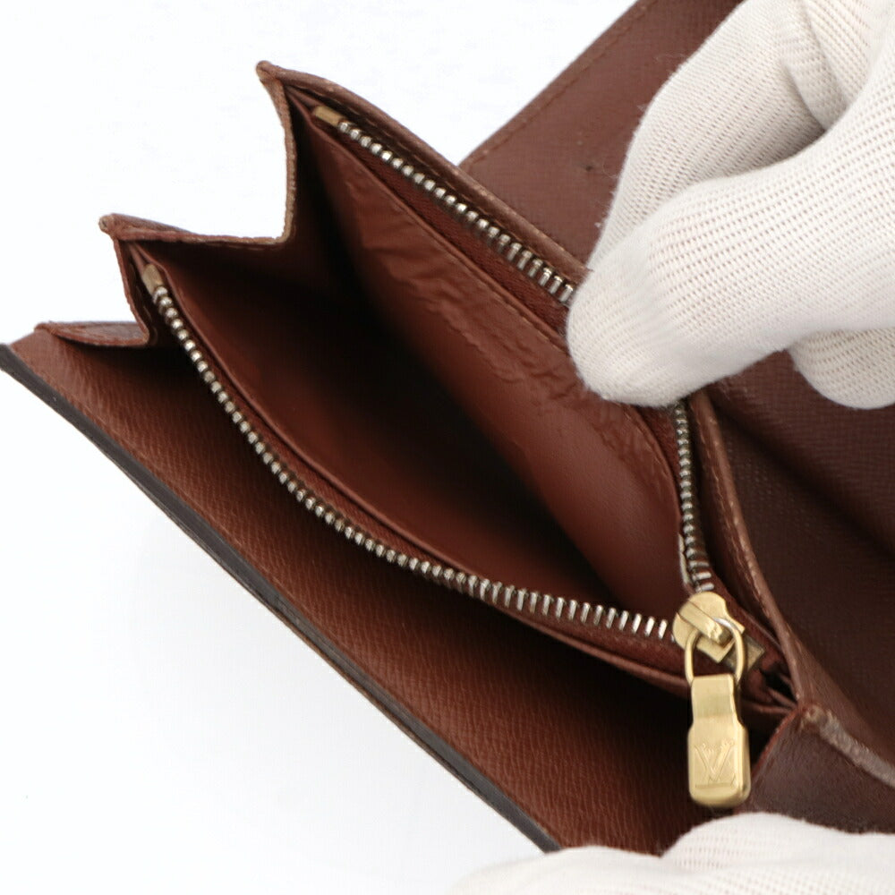 【中古/Cランク】 LOUIS VUITTON ルイ ヴィトン ユニセックス 財布 三つ折り財布 ポルトフォイユ・アレクサンドラ ブラウン系 中古 ヴィンテージ モノグラム 小銭入れ付き M60047