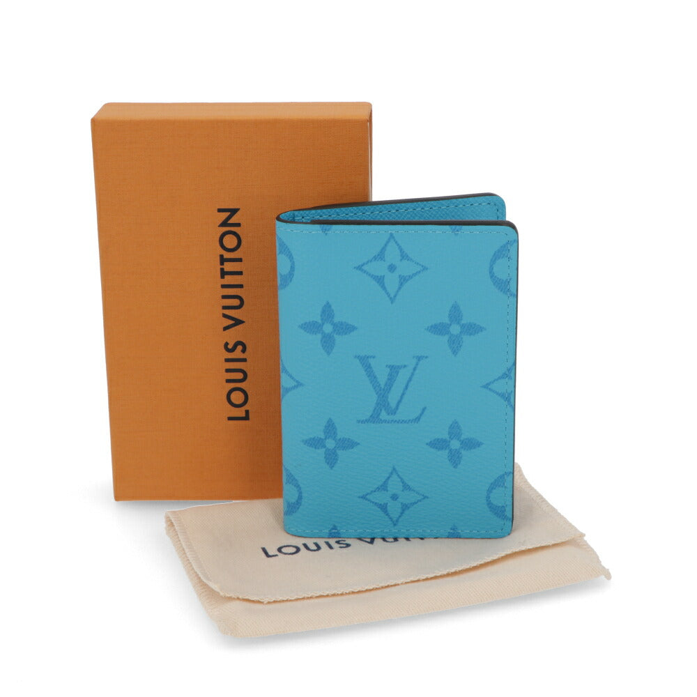 【中古/新品同様】LOUIS VUITTON カードケース オーガナイザー・ドゥ ポッシュ Sランク ブルーラグーン モノグラム  M27651