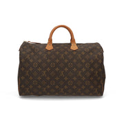 【中古/Bランク】LOUIS VUITTON ルイ ヴィトン ユニセックス ボストンバッグ スピーディ40 ブラウン系 モノグラム シリアルあり ヴィンテージ 大容量 M41552