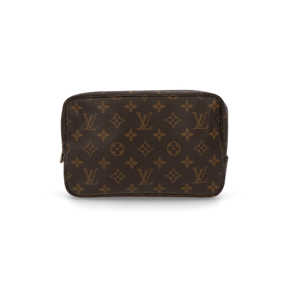 【中古/Bランク】LOUIS VUITTON ルイ ヴィトン ユニセックス クラッチバッグ トゥルース・トワレット23 ブラウン モノグラムキャンバス シリアルあり ヴィンテージ ポーチ M47524