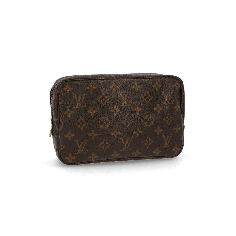 【中古/Bランク】LOUIS VUITTON ルイ ヴィトン ユニセックス クラッチバッグ トゥルース・トワレット23 ブラウン モノグラムキャンバス シリアルあり ヴィンテージ ポーチ M47524