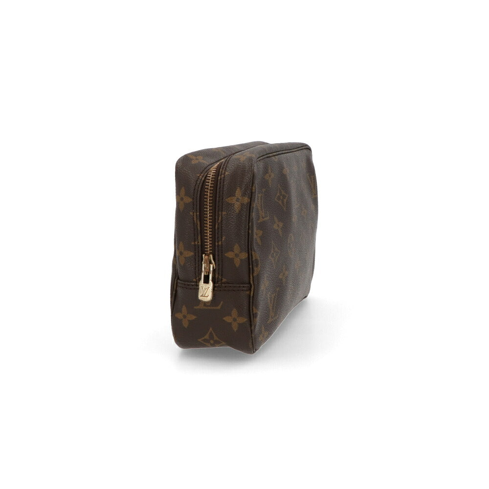 【中古/Bランク】LOUIS VUITTON ルイ ヴィトン ユニセックス クラッチバッグ トゥルース・トワレット23 ブラウン モノグラムキャンバス シリアルあり ヴィンテージ ポーチ M47524