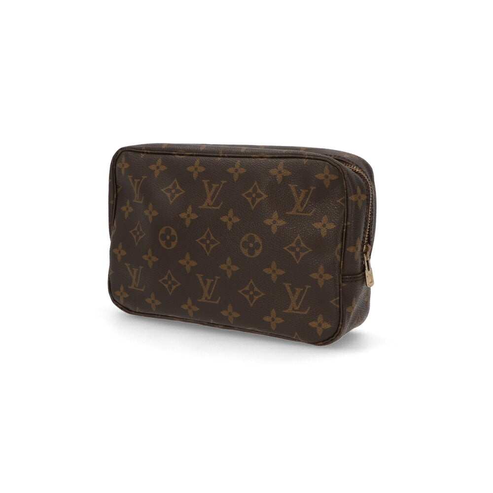 【中古/Bランク】LOUIS VUITTON ルイ ヴィトン ユニセックス クラッチバッグ トゥルース・トワレット23 ブラウン モノグラムキャンバス シリアルあり ヴィンテージ ポーチ M47524