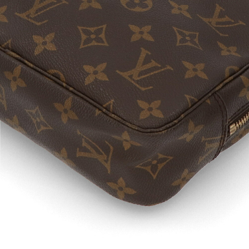 【中古/Bランク】LOUIS VUITTON ルイ ヴィトン ユニセックス クラッチバッグ トゥルース・トワレット23 ブラウン モノグラムキャンバス シリアルあり ヴィンテージ ポーチ M47524