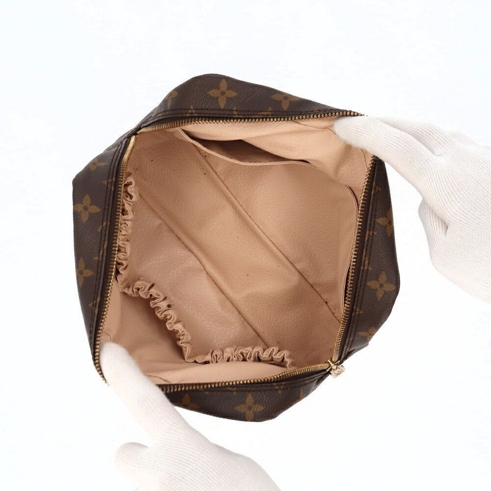 【中古/Bランク】LOUIS VUITTON ルイ ヴィトン ユニセックス クラッチバッグ トゥルース・トワレット23 ブラウン モノグラムキャンバス シリアルあり ヴィンテージ ポーチ M47524