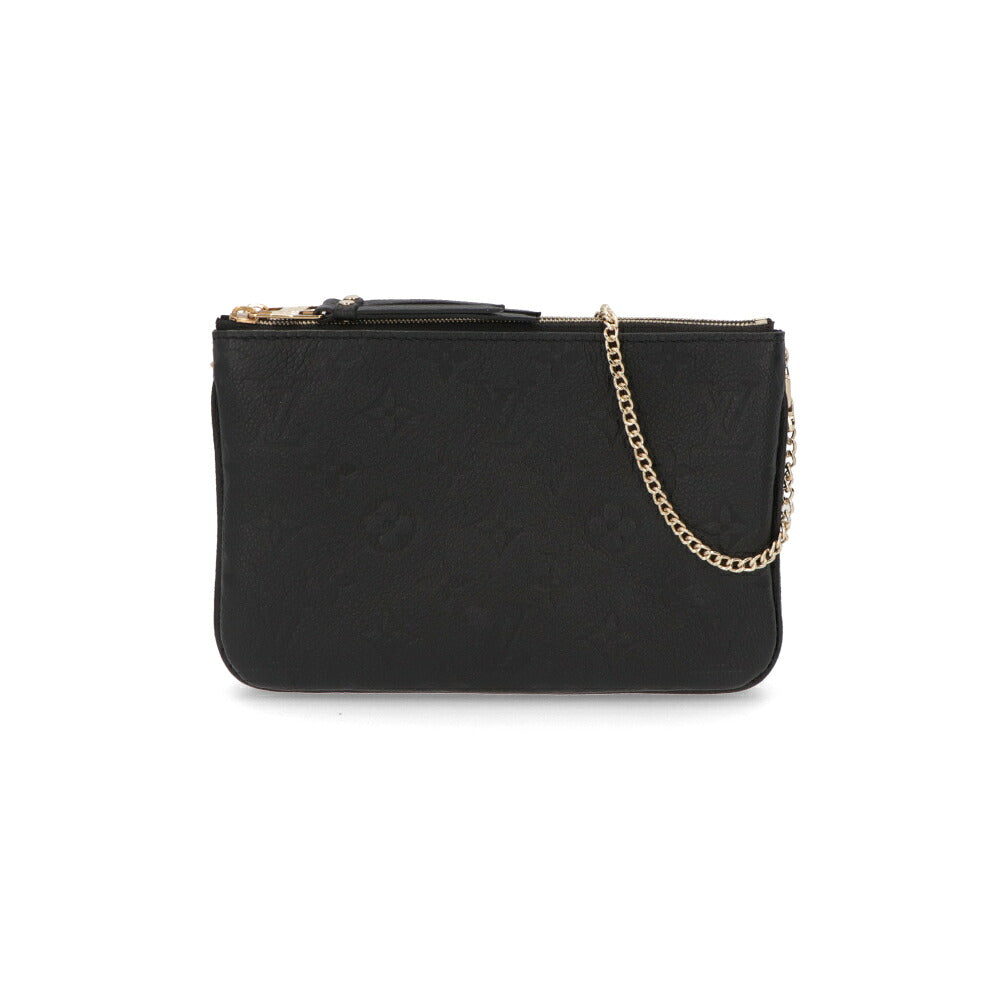 【中古/Aランク】 LOUIS VUITTON ルイ ヴィトン レディース バッグ ショルダーバッグ ドゥーブル ジップ ブラック モノグラムアンプラント 中古 ヴィンテージ チェーンバッグ M68568