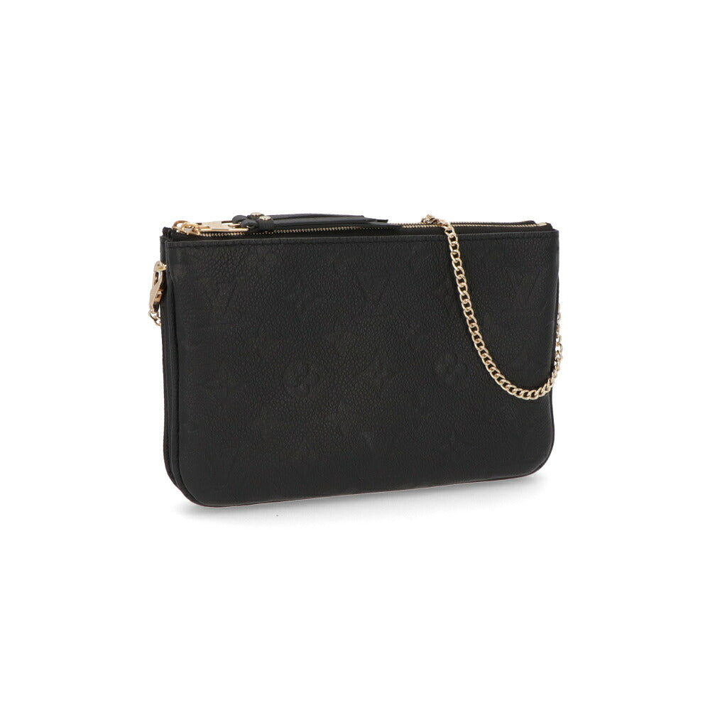 【中古/Aランク】 LOUIS VUITTON ルイ ヴィトン レディース バッグ ショルダーバッグ ドゥーブル ジップ ブラック モノグラムアンプラント 中古 ヴィンテージ チェーンバッグ M68568
