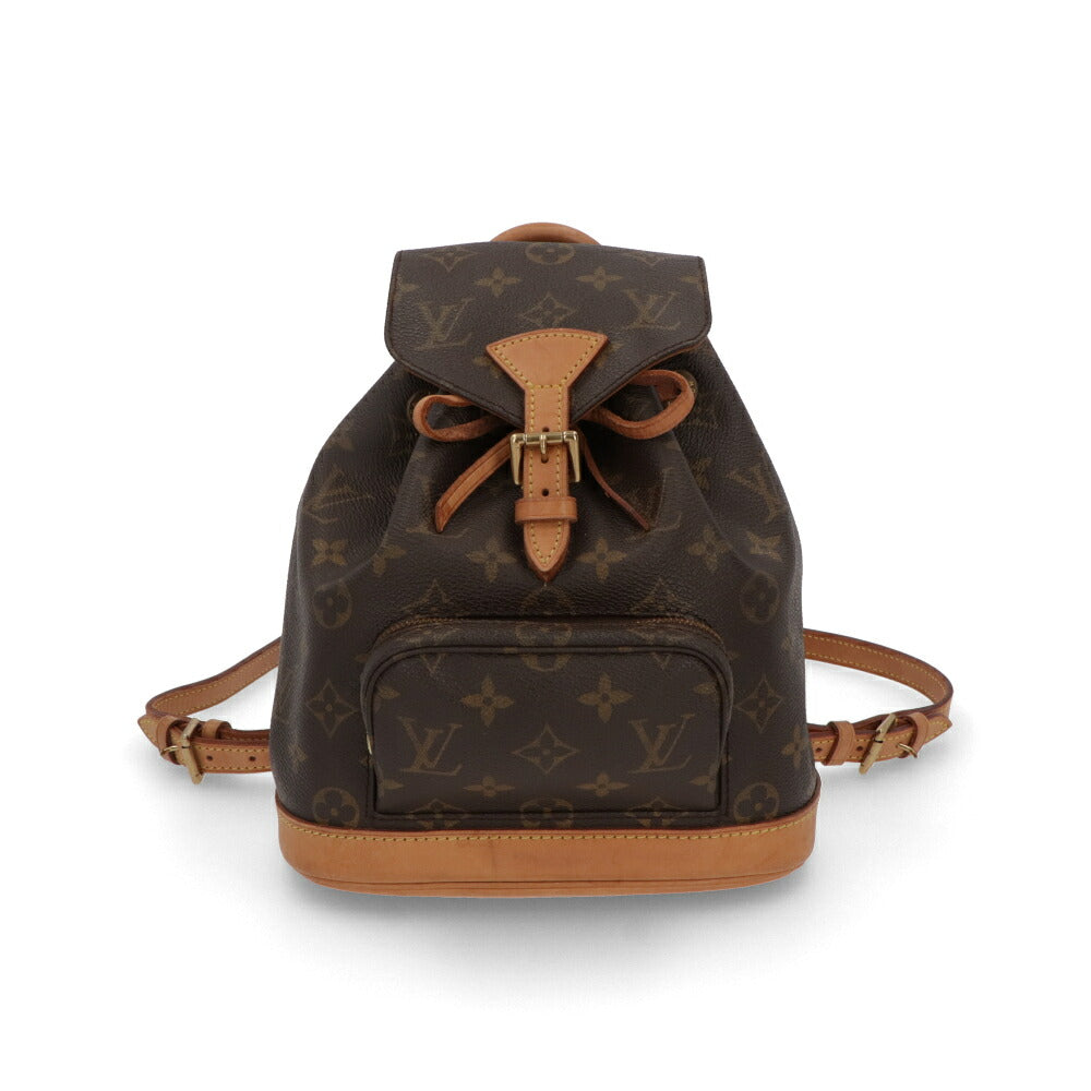 【中古/Bランク】 LOUIS VUITTON ルイ ヴィトン レディース バッグ リュック・デイパック ミニモンスリ ブラウン系 モノグラムキャンバス シリアルあり ミニリュック M51137