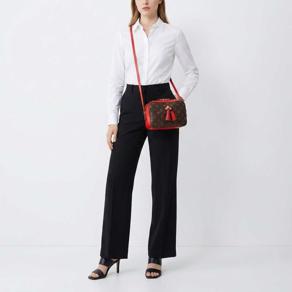 【中古/Aランク】LOUIS VUITTON ルイ ヴィトン レディース バッグ ショルダーバッグ サントンジュ Aランク フリンジ付き ミニバッグ M43556