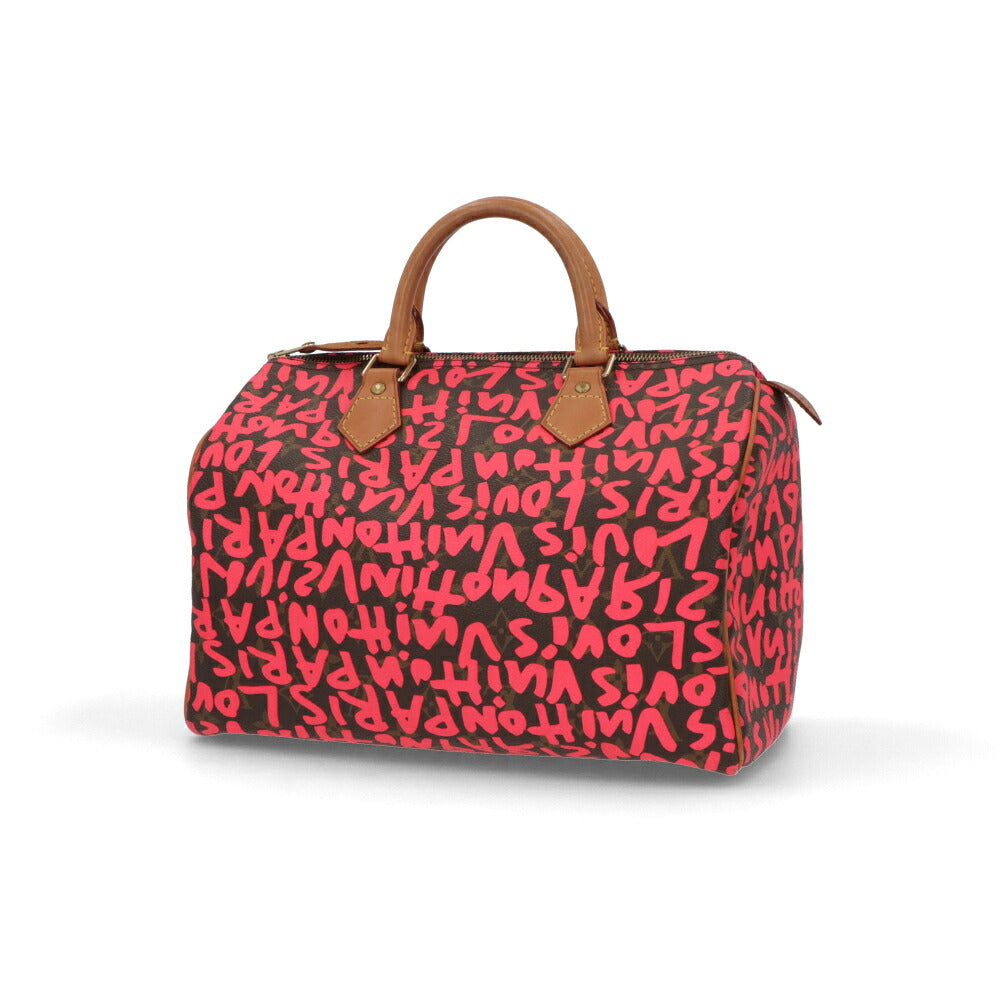 【中古/Aランク】 LOUIS VUITTON ルイ ヴィトン レディース バッグ ハンドバッグ スピーディ30 モノグラム グラフィティ ブラウン×フューシャピンク ボストンバッグ 総柄 M93704
