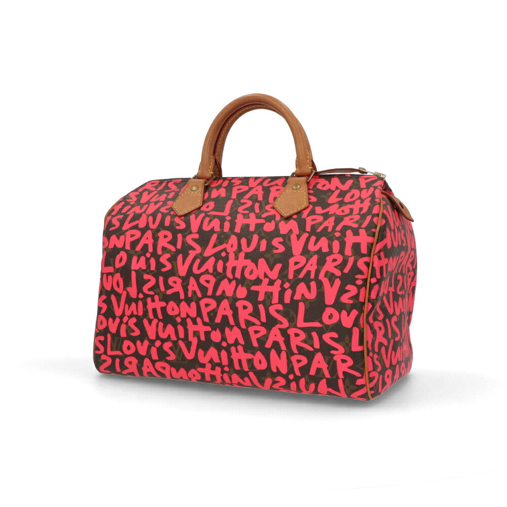 【中古/Aランク】 LOUIS VUITTON ルイ ヴィトン レディース バッグ ハンドバッグ スピーディ30 モノグラム グラフィティ ブラウン×フューシャピンク ボストンバッグ 総柄 M93704