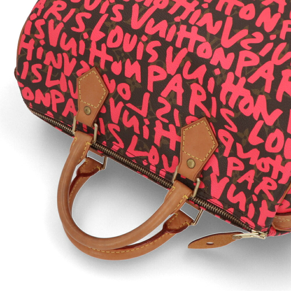 【中古/Aランク】 LOUIS VUITTON ルイ ヴィトン レディース バッグ ハンドバッグ スピーディ30 モノグラム グラフィティ ブラウン×フューシャピンク ボストンバッグ 総柄 M93704