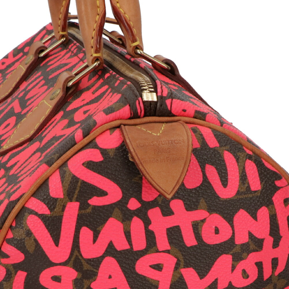 【中古/Aランク】 LOUIS VUITTON ルイ ヴィトン レディース バッグ ハンドバッグ スピーディ30 モノグラム グラフィティ ブラウン×フューシャピンク ボストンバッグ 総柄 M93704