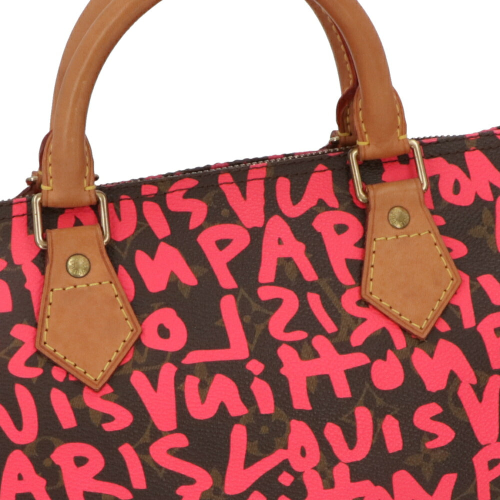 【中古/Aランク】 LOUIS VUITTON ルイ ヴィトン レディース バッグ ハンドバッグ スピーディ30 モノグラム グラフィティ ブラウン×フューシャピンク ボストンバッグ 総柄 M93704