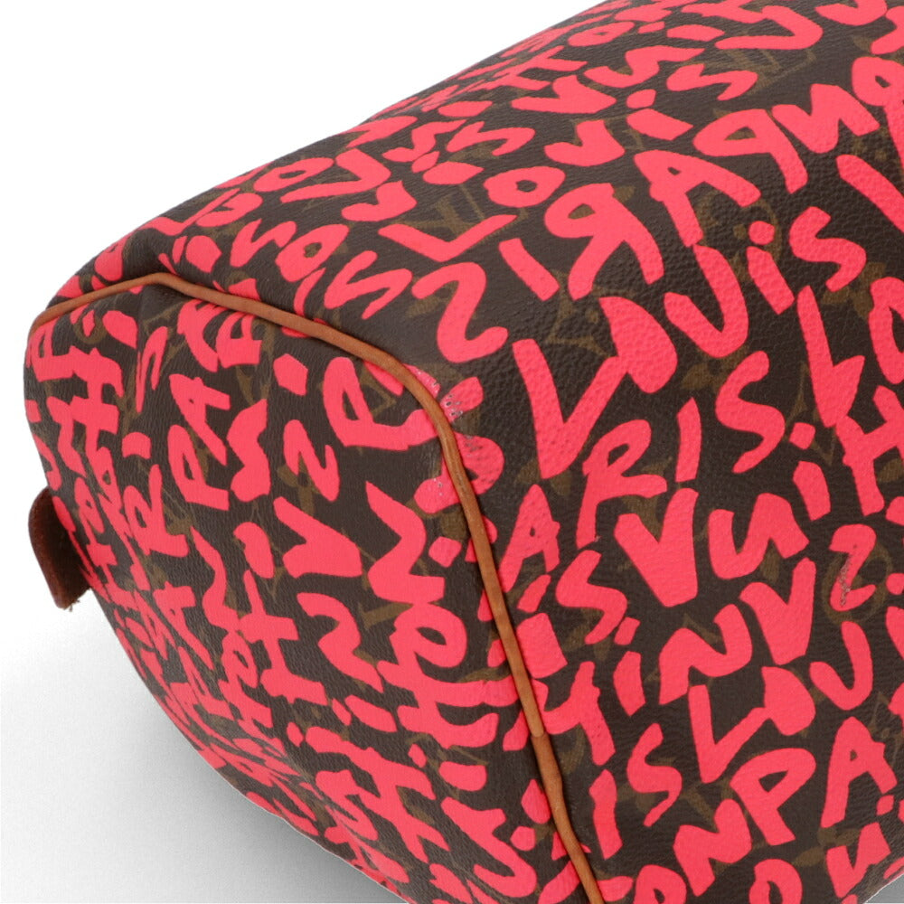 【中古/Aランク】 LOUIS VUITTON ルイ ヴィトン レディース バッグ ハンドバッグ スピーディ30 モノグラム グラフィティ ブラウン×フューシャピンク ボストンバッグ 総柄 M93704