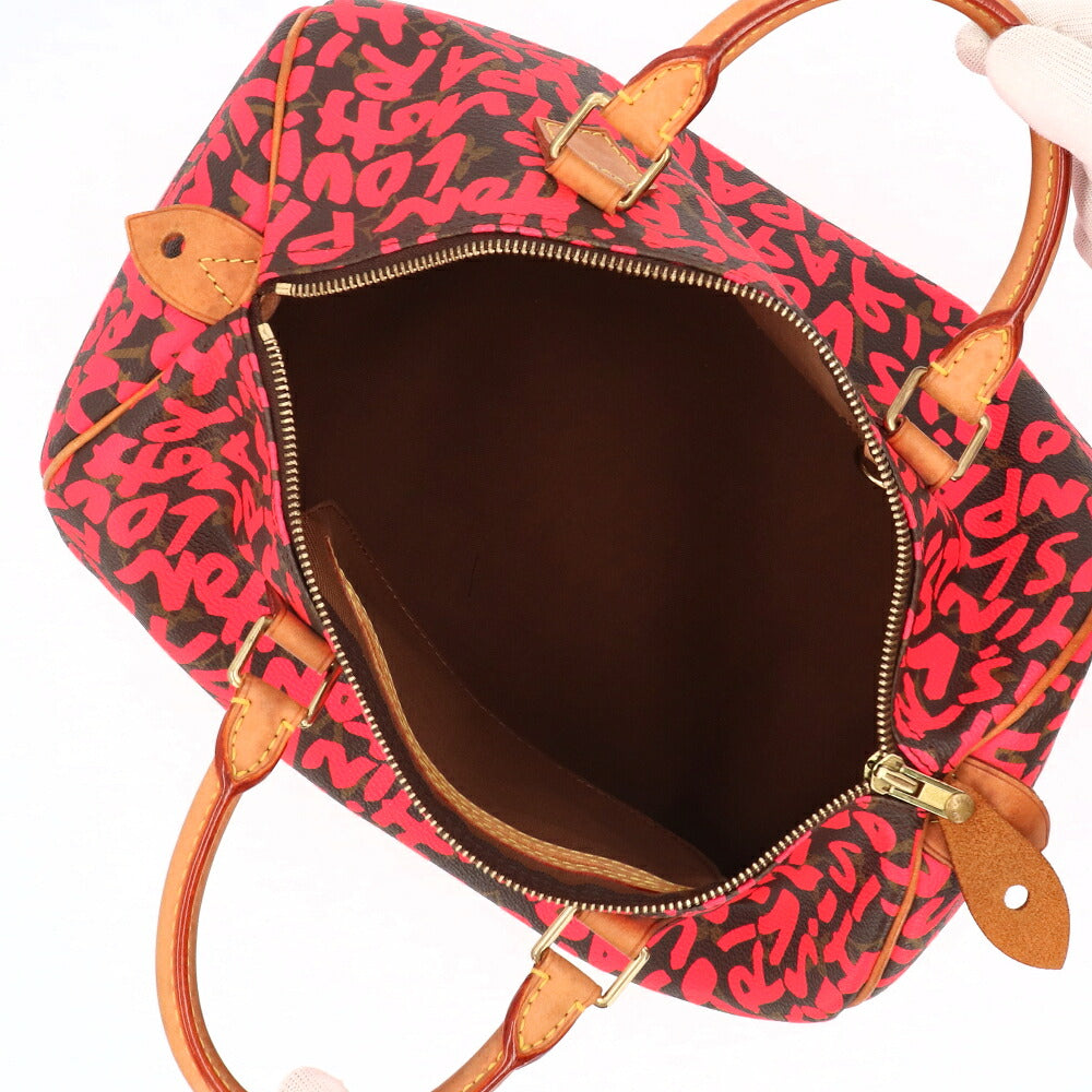 【中古/Aランク】 LOUIS VUITTON ルイ ヴィトン レディース バッグ ハンドバッグ スピーディ30 モノグラム グラフィティ ブラウン×フューシャピンク ボストンバッグ 総柄 M93704