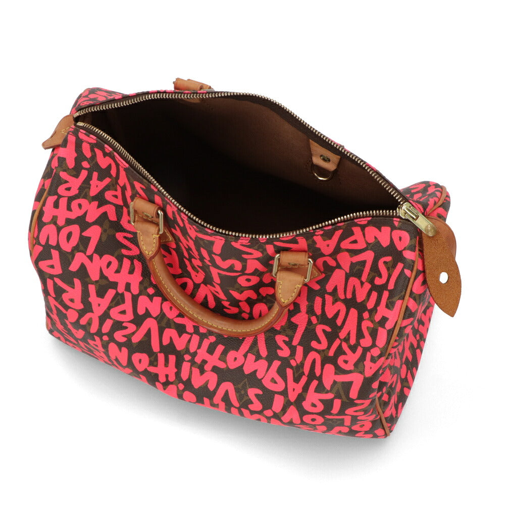 【中古/Aランク】 LOUIS VUITTON ルイ ヴィトン レディース バッグ ハンドバッグ スピーディ30 モノグラム グラフィティ ブラウン×フューシャピンク ボストンバッグ 総柄 M93704