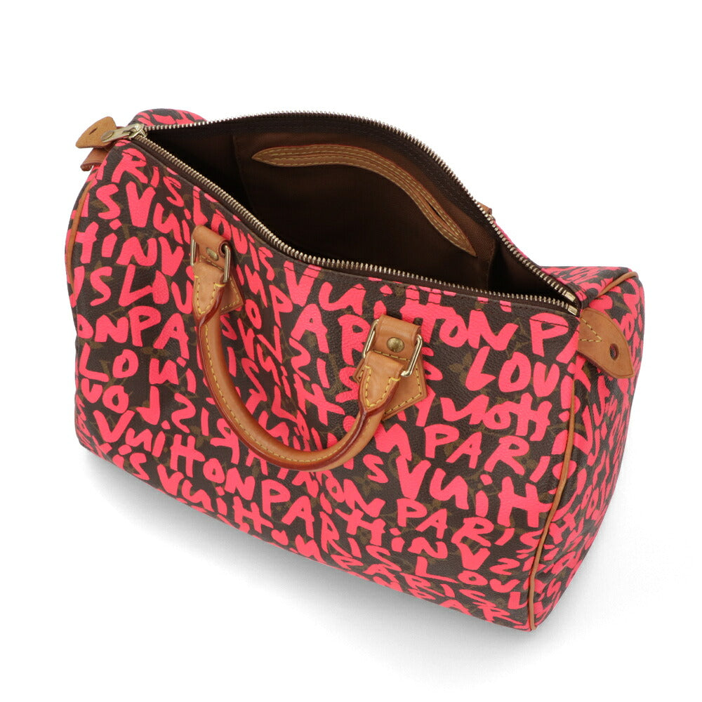【中古/Aランク】 LOUIS VUITTON ルイ ヴィトン レディース バッグ ハンドバッグ スピーディ30 モノグラム グラフィティ ブラウン×フューシャピンク ボストンバッグ 総柄 M93704