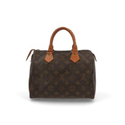 【中古/Bランク】LOUIS VUITTON ルイ ヴィトン レディース ハンドバッグ スピーディ25 ブラウン系 モノグラムキャンバス シリアルあり ヴィンテージ M41528