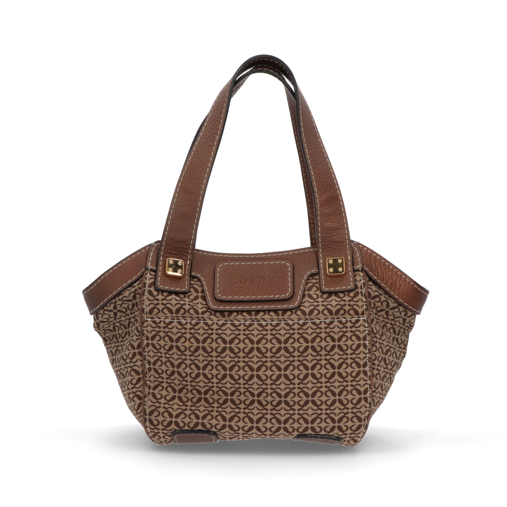 【中古/ABランク】LOEWE ロエベ レディース バッグ ハンドバッグ アナグラム ニューロード ブラウン系 キャンバス モノグラム
