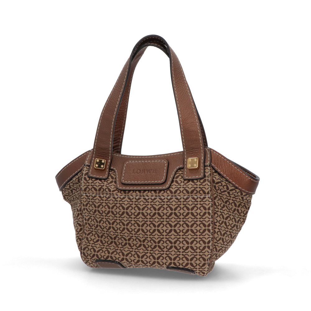 【中古/ABランク】LOEWE ロエベ レディース バッグ ハンドバッグ アナグラム ニューロード ブラウン系 キャンバス モノグラム