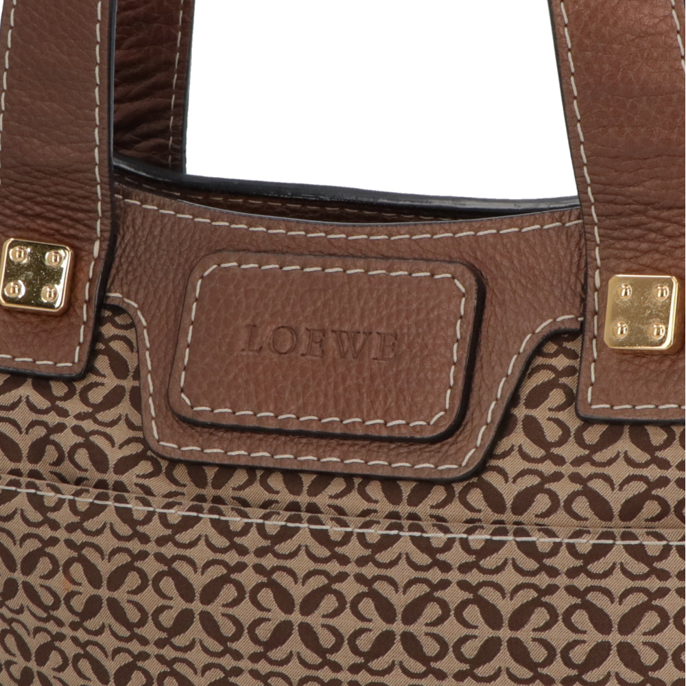 【中古/ABランク】LOEWE ロエベ レディース バッグ ハンドバッグ アナグラム ニューロード ブラウン系 キャンバス モノグラム