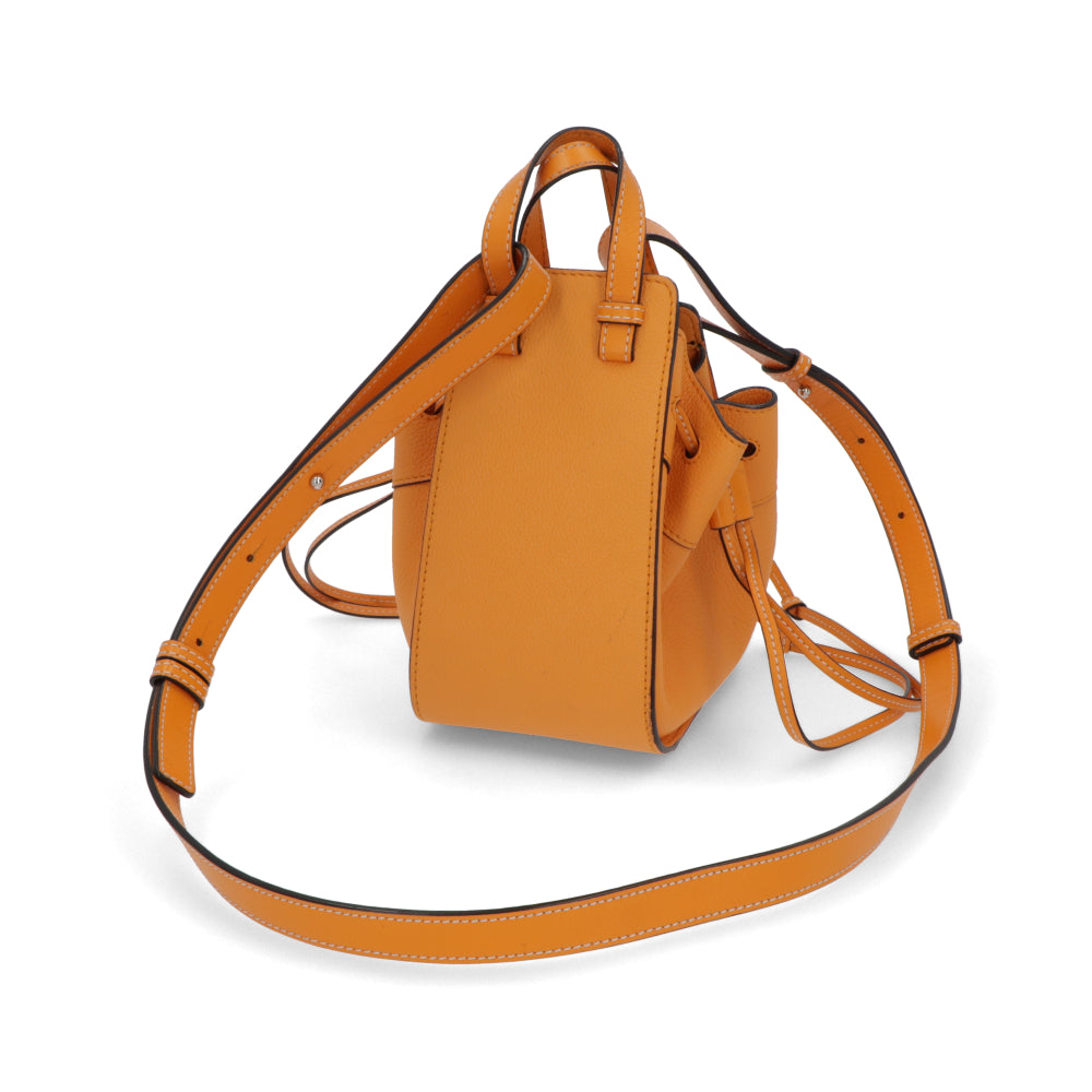 【中古/ABランク】LOEWE ロエベ レディース バッグ ショルダーバッグ ハンモックドローストリングバッグ オレンジ カーフ 巾着バッグ 31412V07
