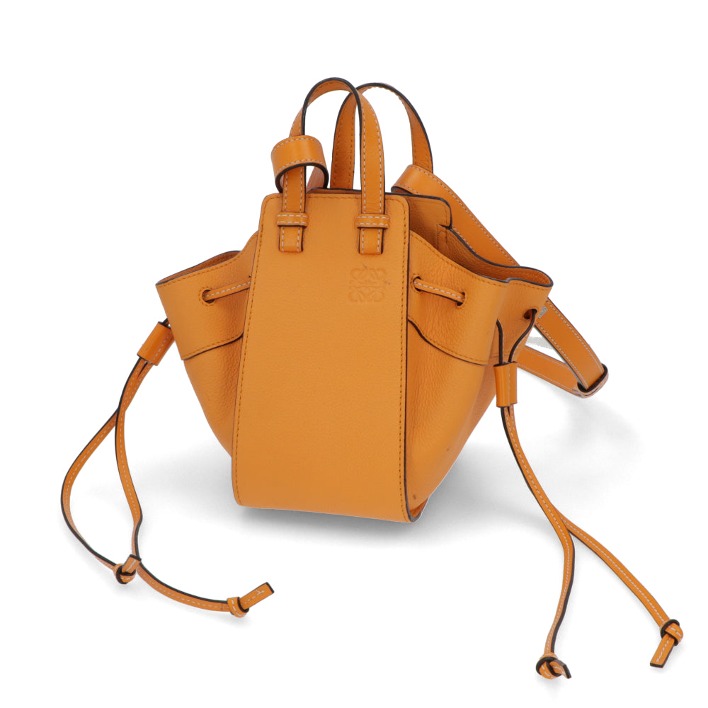 【中古/ABランク】LOEWE ロエベ レディース バッグ ショルダーバッグ ハンモックドローストリングバッグ オレンジ カーフ 巾着バッグ 31412V07