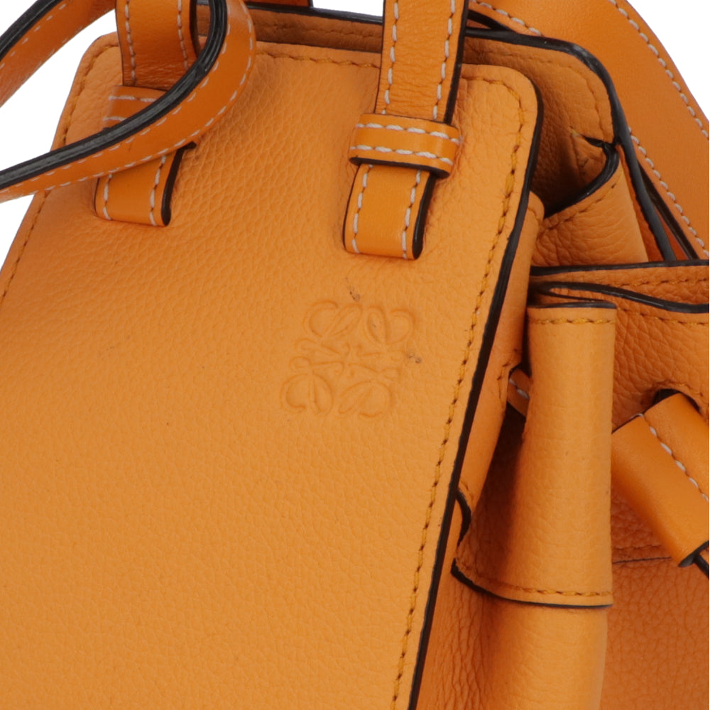 【中古/ABランク】LOEWE ロエベ レディース バッグ ショルダーバッグ ハンモックドローストリングバッグ オレンジ カーフ 巾着バッグ 31412V07