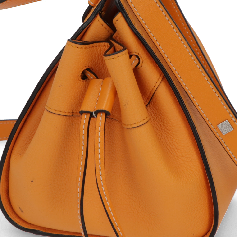 【中古/ABランク】LOEWE ロエベ レディース バッグ ショルダーバッグ ハンモックドローストリングバッグ オレンジ カーフ 巾着バッグ 31412V07