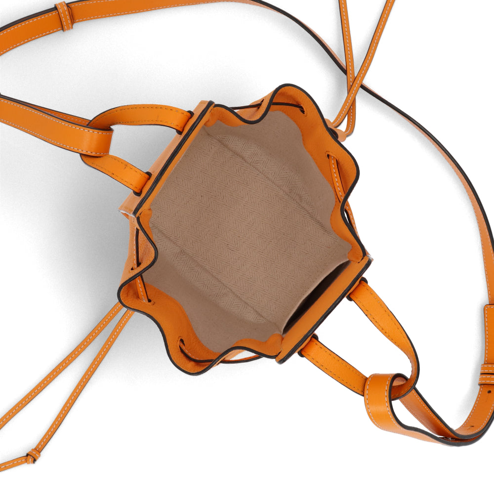【中古/ABランク】LOEWE ロエベ レディース バッグ ショルダーバッグ ハンモックドローストリングバッグ オレンジ カーフ 巾着バッグ 31412V07