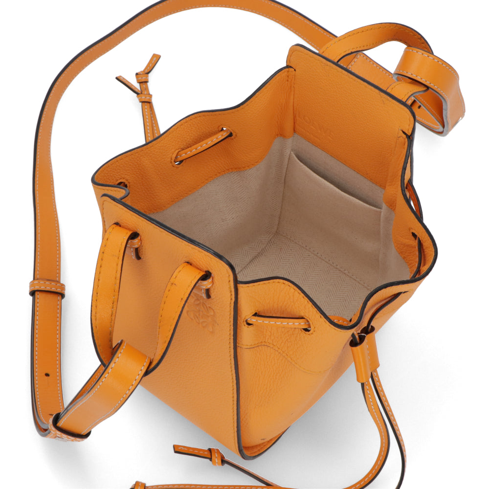 【中古/ABランク】LOEWE ロエベ レディース バッグ ショルダーバッグ ハンモックドローストリングバッグ オレンジ カーフ 巾着バッグ 31412V07