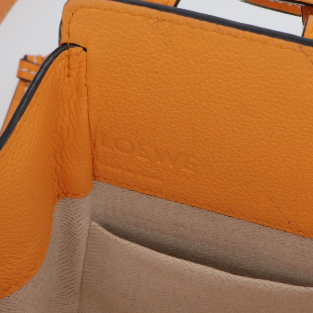 【中古/ABランク】LOEWE ロエベ レディース バッグ ショルダーバッグ ハンモックドローストリングバッグ オレンジ カーフ 巾着バッグ 31412V07