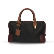 【中古/Bランク】 LOEWE ロエベ レディース バッグ ハンドバッグ アマソナ36 ブラック×ブラウン系 カーフレザー シリアルあり ヴィンテージ Amazona 36 011207 Ha