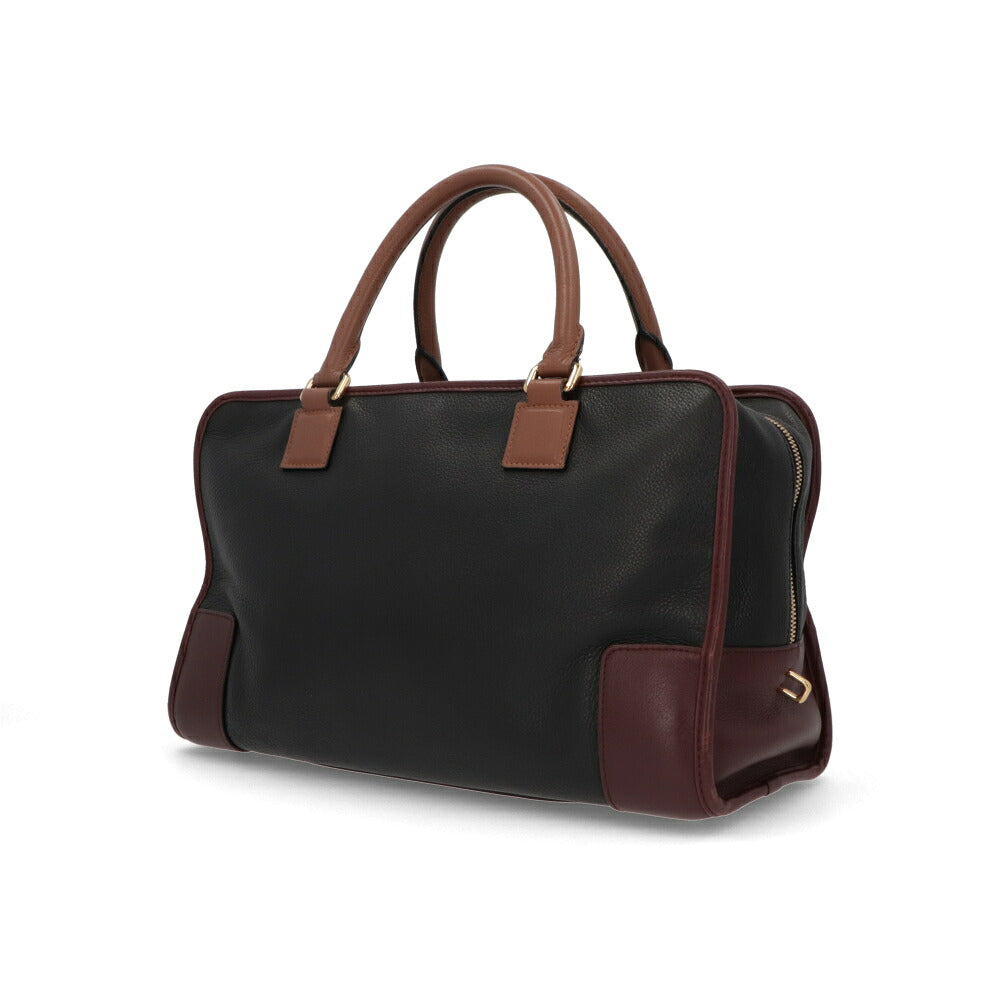 【中古/Bランク】 LOEWE ロエベ レディース バッグ ハンドバッグ アマソナ36 ブラック×ブラウン系 カーフレザー シリアルあり ヴィンテージ Amazona 36 011207 Ha