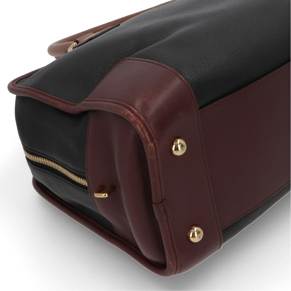 【中古/Bランク】 LOEWE ロエベ レディース バッグ ハンドバッグ アマソナ36 ブラック×ブラウン系 カーフレザー シリアルあり ヴィンテージ Amazona 36 011207 Ha
