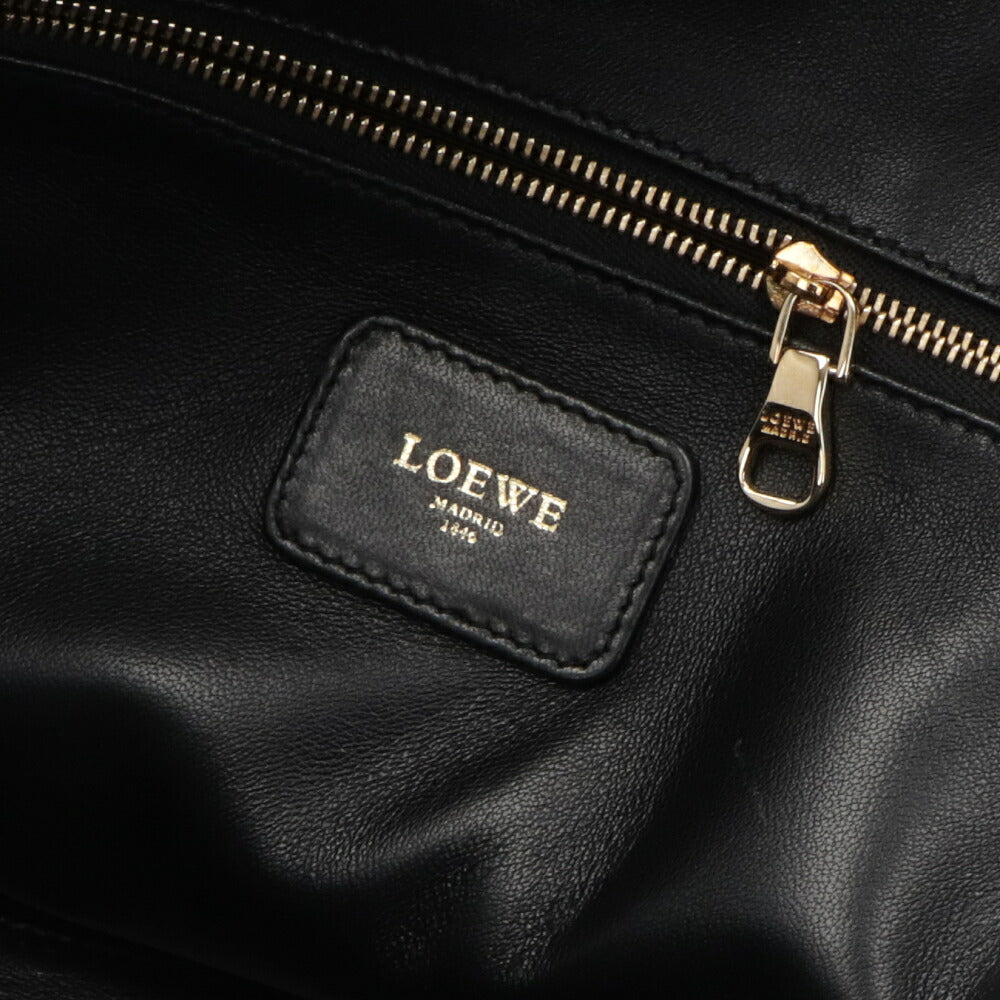 【中古/Bランク】 LOEWE ロエベ レディース バッグ ハンドバッグ アマソナ36 ブラック×ブラウン系 カーフレザー シリアルあり ヴィンテージ Amazona 36 011207 Ha