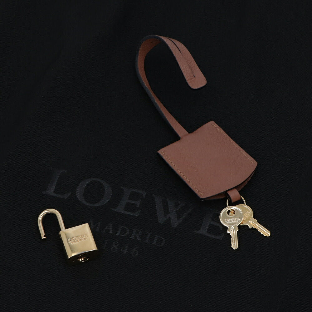 【中古/Bランク】 LOEWE ロエベ レディース バッグ ハンドバッグ アマソナ36 ブラック×ブラウン系 カーフレザー シリアルあり ヴィンテージ Amazona 36 011207 Ha