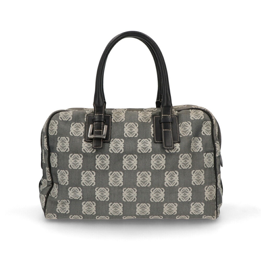 【中古/Bランク】 LOEWE ロエベ レディース バッグ ハンドバッグ アナグラムロゴハンドバッグ ブラック系 キャンバス レザー モノグラム ボストンバッグ