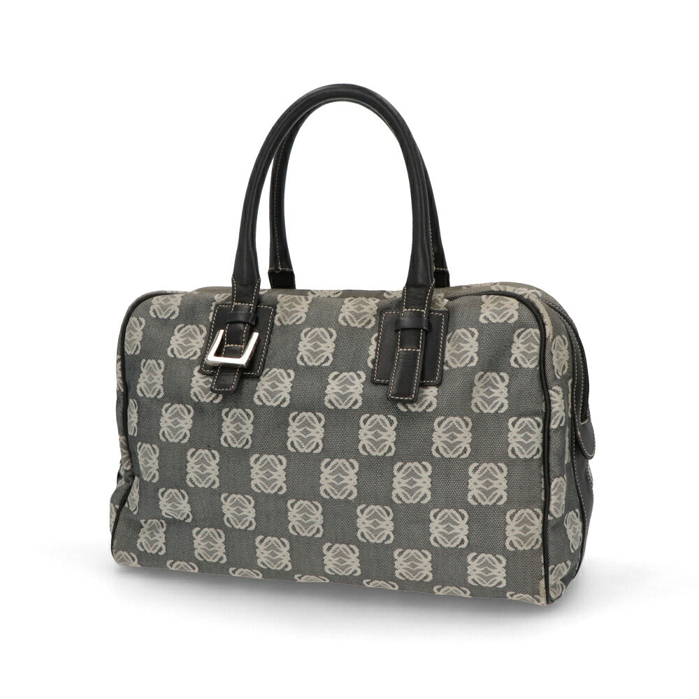 【中古/Bランク】 LOEWE ロエベ レディース バッグ ハンドバッグ アナグラムロゴハンドバッグ ブラック系 キャンバス レザー モノグラム ボストンバッグ